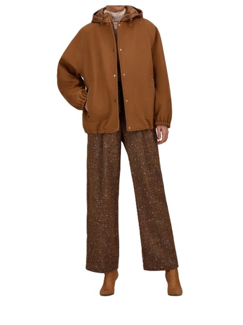 Hernopanelled oversized jacket HERNO | GI000439D334772157 CAMMELLO